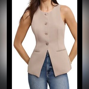 Good American Tailored Vest NWT